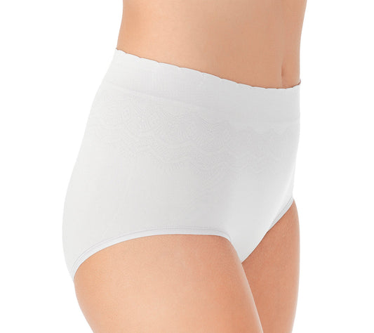Vanity Fair Women's No Pinch No Show Seamless Underwear (Retired Colors), Brief-Star White, 8