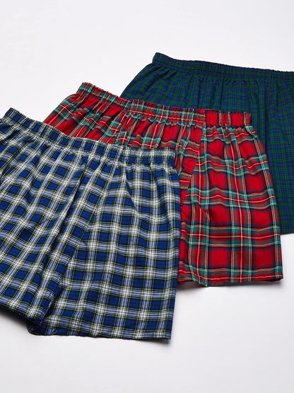Hanes Men's 5-Pack Boxer with Exposed Waistband (X-Large, Plaids / Prints Exposed Waistband)