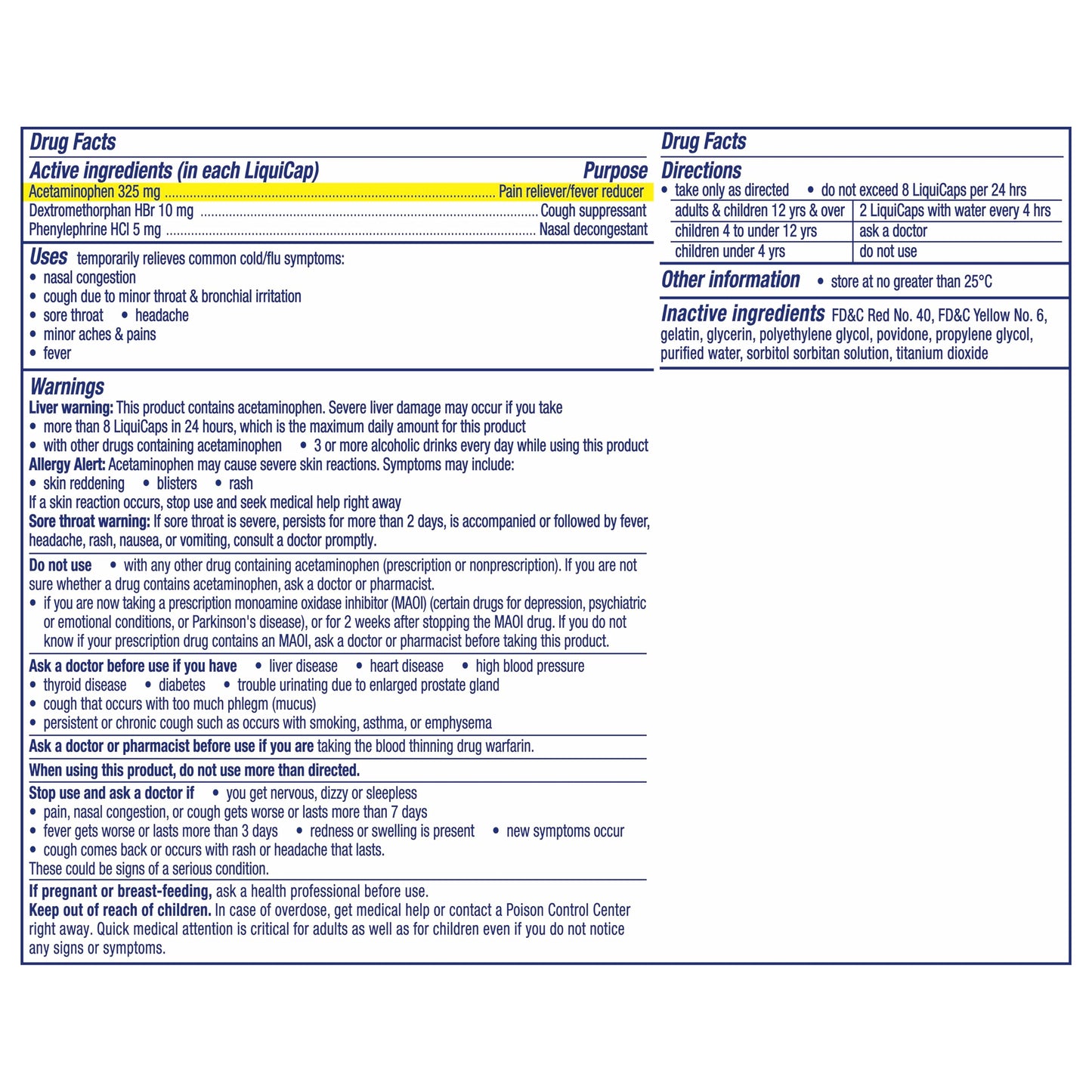 Vicks Dayquil Cold & Flu Multi-symptom Relief Liquicaps, 48 Each