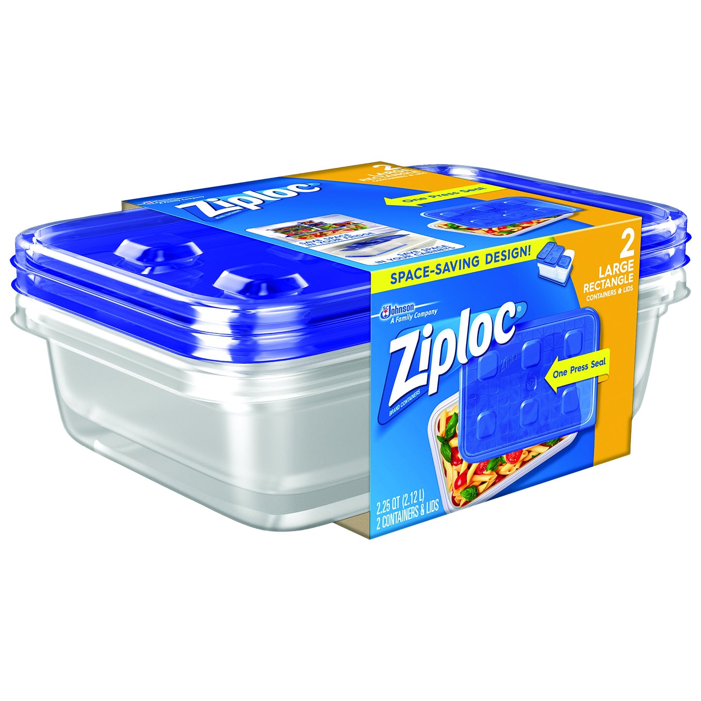 Ziploc 321874 Food Storage, 2 Count (Pack of 1)