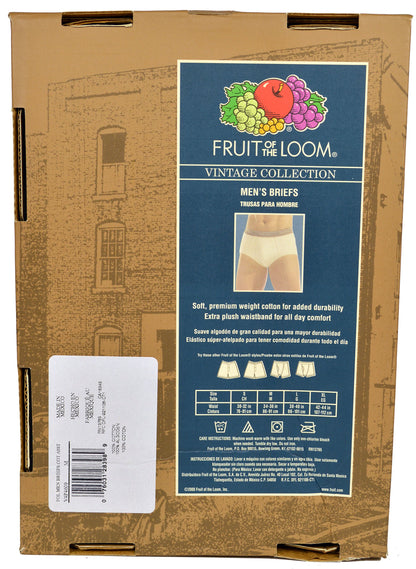 Fruit of the Loom Mens 4 Briefs Vintage Collection (XL)