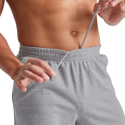 Hanes Comfortblend Men's Originals French Terry Sweat, Pull-On Athletic Shorts, 9", Concrete PE Heather, 2X Large