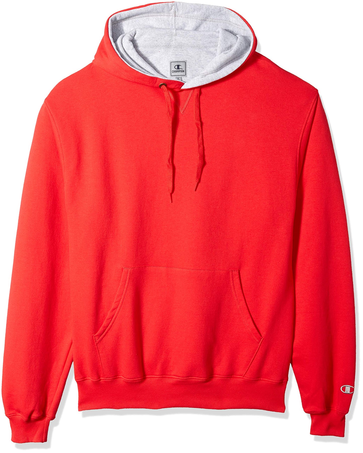 Champion Men's Cotton Max Pullover Hoodie, Silver/Gray, X Small