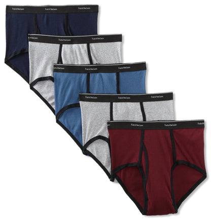 Fruit of the Loom Men's Ringer Fashion Brief - Colors May Vary, Assorted, Small(Pack of 5)