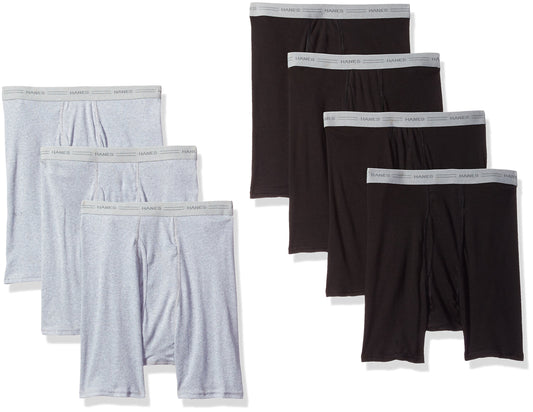 Hanes Men's 7-Pack ComfortSoft Tagless Boxer Briefs - Assorted Colors (Large (36-38))