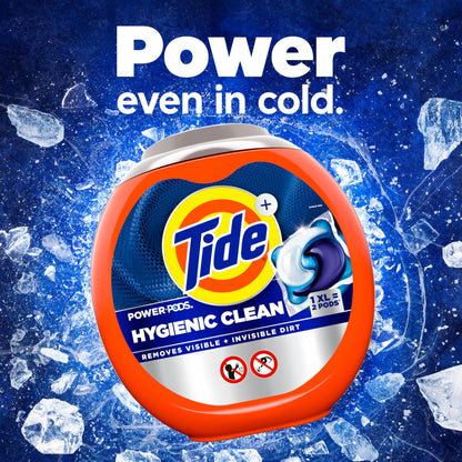 Tide Hygienic Clean Heavy 10x Duty Power PODS Laundry Detergent Soap Pods, Original, 41 count, For Visible and Invisible Dirt