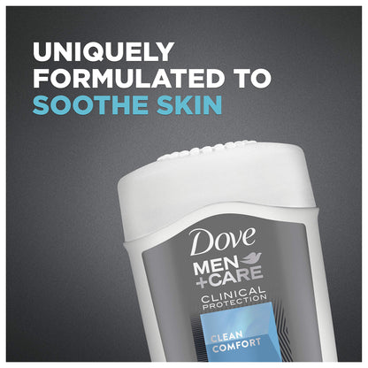 Dove Men + Care Clinical Protection Antiperspirant 72-Hour Sweat And Odor Protection Clean Comfort XL Antiperspirant For Men Formulated With Triple Action Moisturizer 2.7oz