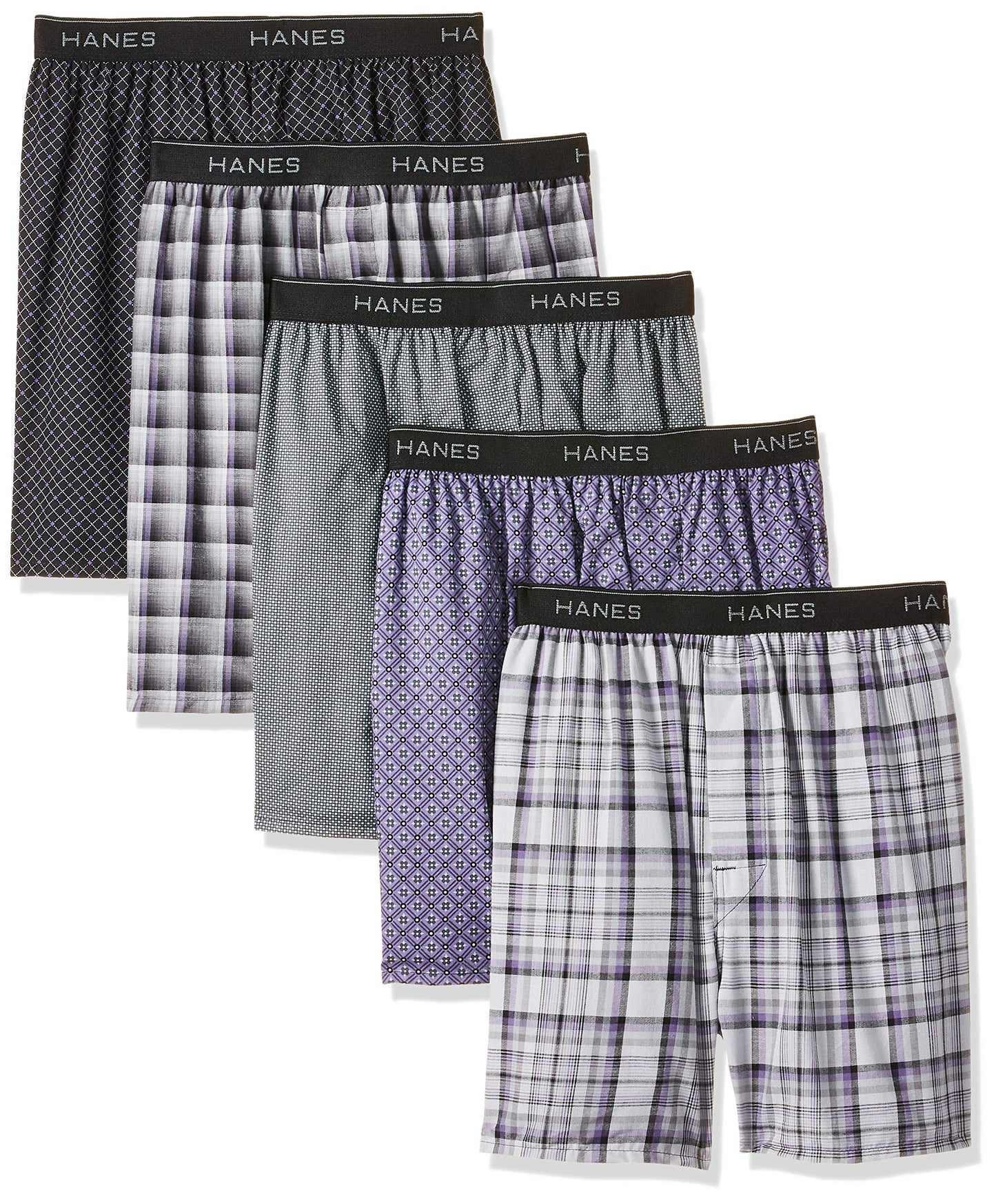Hanes Boys' 4 Pack Ultimate Comfort Flex Printed Boxer Brief, Assorted, X-Large