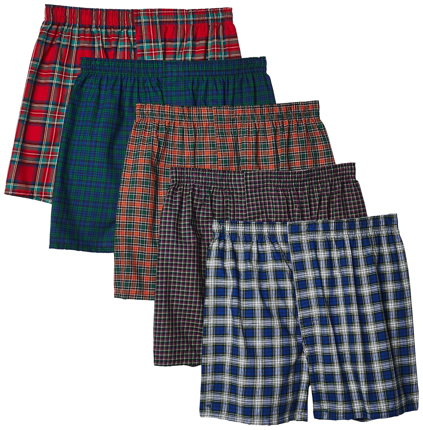 Hanes Men's 5-Pack FreshIQ Boxer with Elastic Waistband (XXX-Large, Multi)
