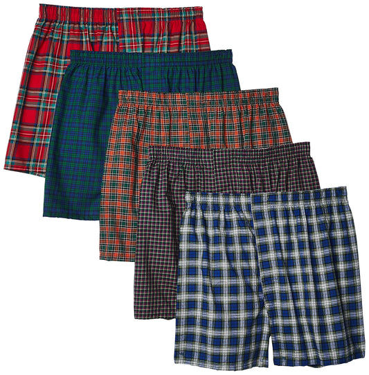 Hanes Men's 5-Pack FreshIQ Boxer with Elastic Waistband (XXX-Large, Multi)