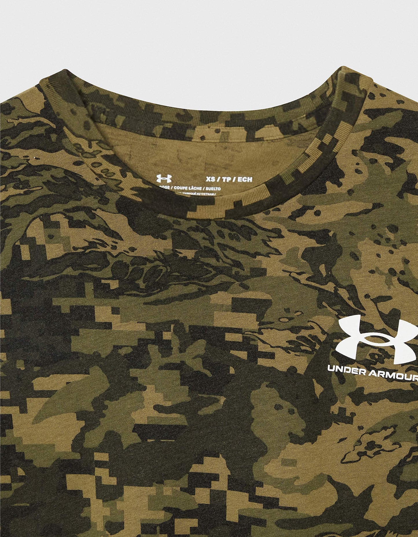 Under Armour Men's ABC CAMO Short-Sleeve T-Shirt, Black (001)/White, X-Large Tall