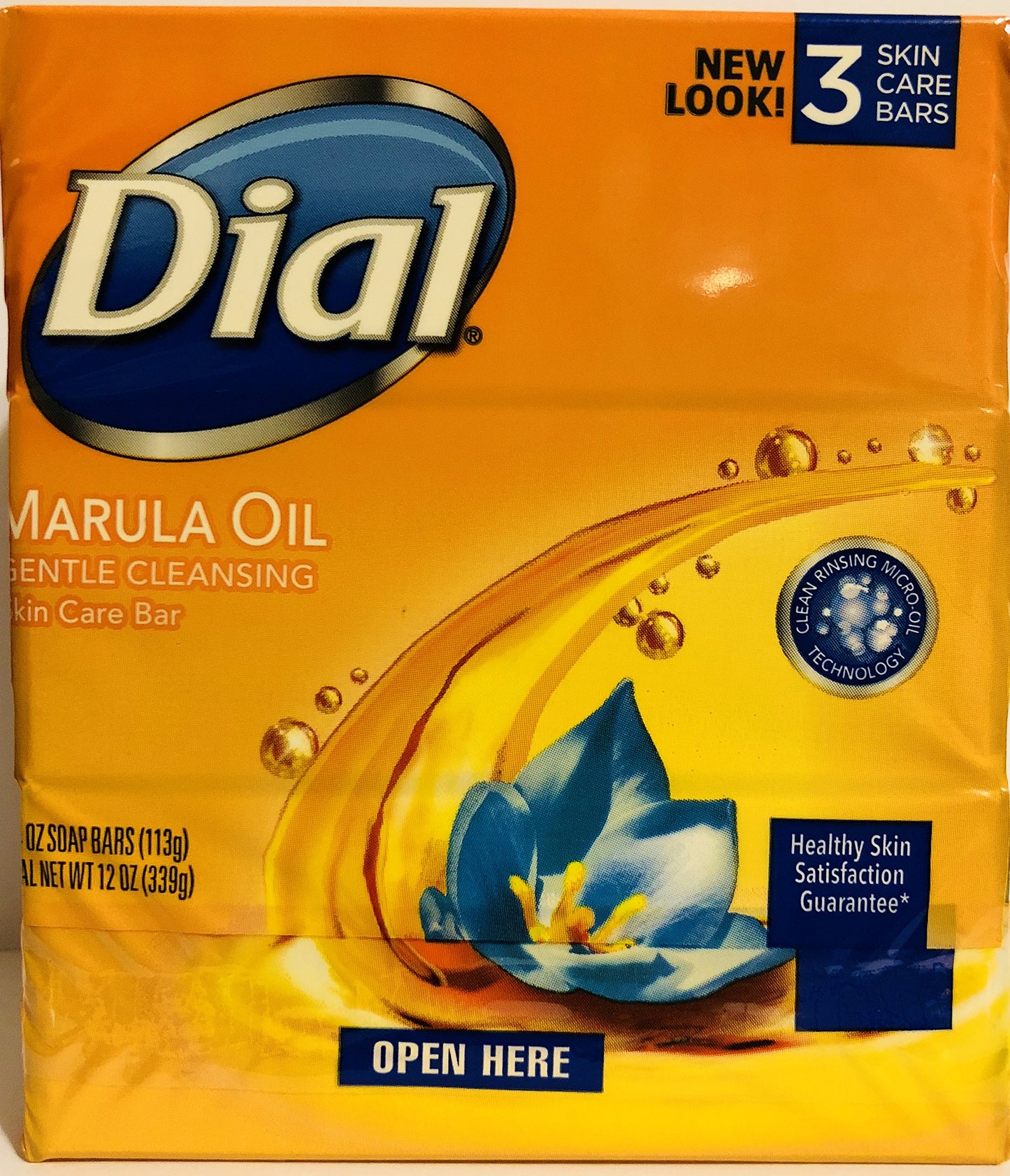 Dial Miracle Oil Bar Soap - Marula Oil - 3 Count (Pack of 1)