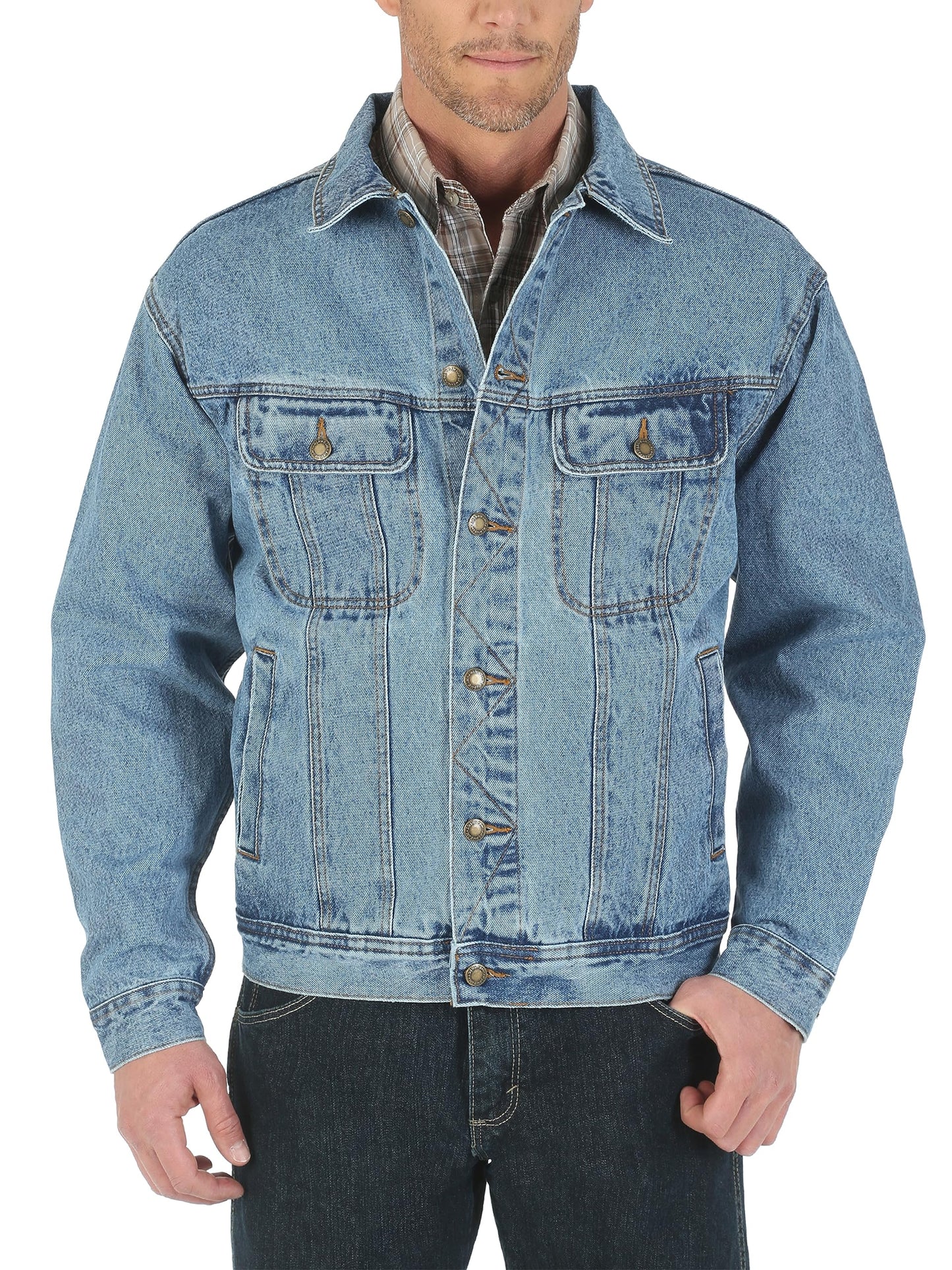 Wrangler Men's Big & Tall Unlined Denim Jacket,Vintage Indigo,X-Large Tall