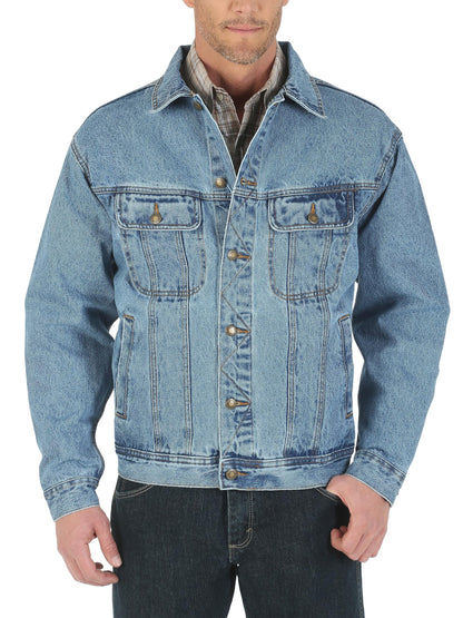 Wrangler Men's Big & Tall Unlined Denim Jacket,Vintage Indigo,X-Large Tall