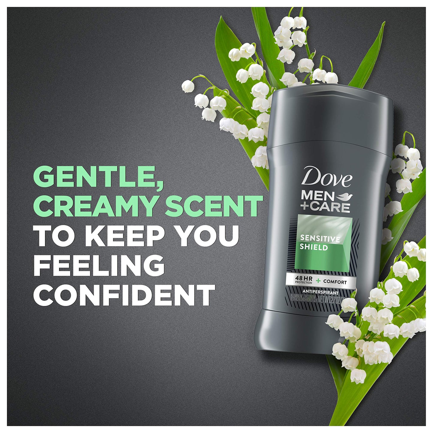 Dove Men+Care Antiperspirant Deodorant For Sensitive Skin Sensitive Shield Antiperspirant for men with 48-hour sweat and odor protection 2.7 oz