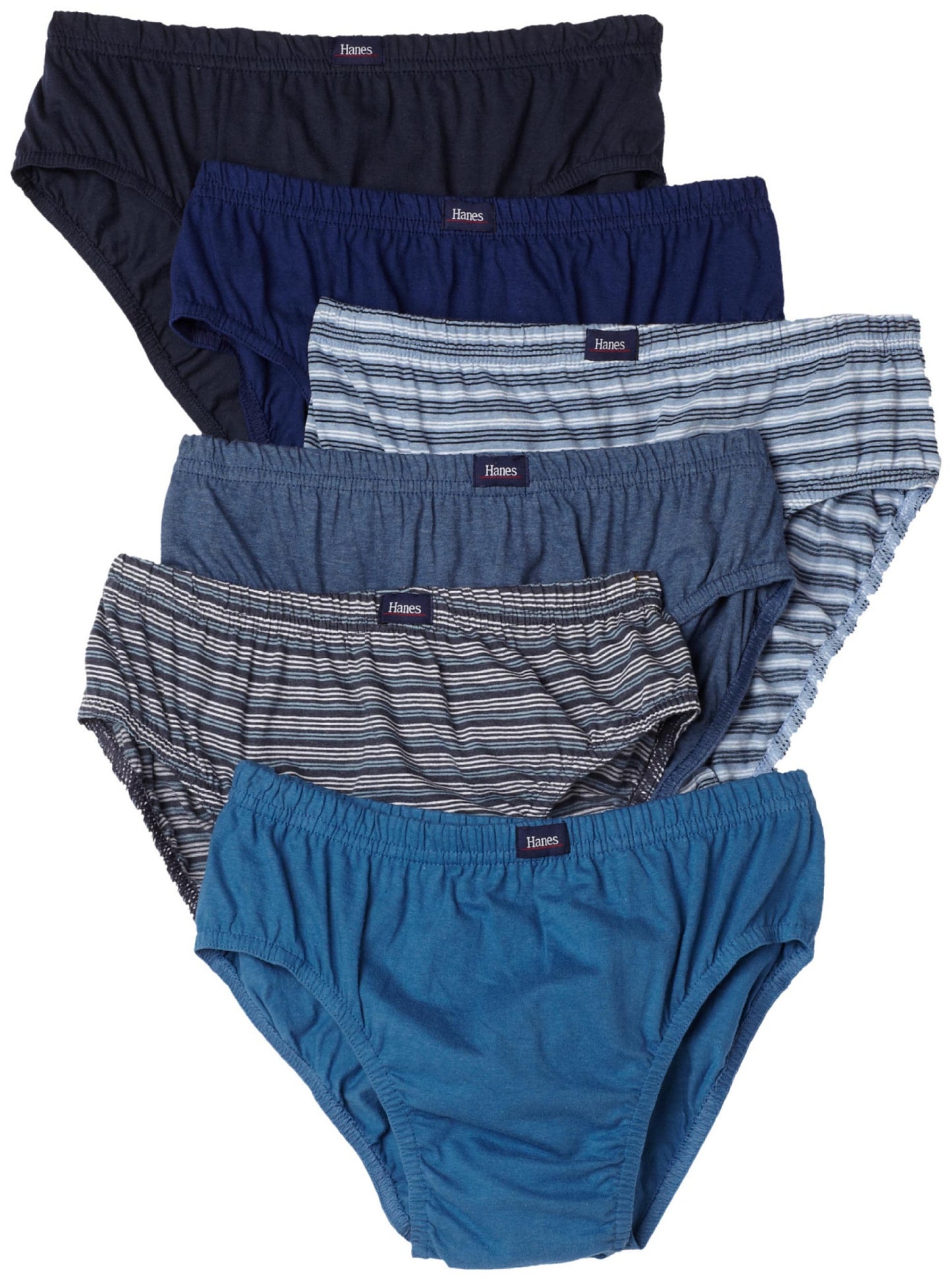 Hanes Classic Sport Brief 6-Pack Underwear, Dark Assorted, Small