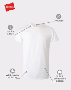 Hanes White Crew Neck T-Shirts Wit Complimentary Pair Of White Brief